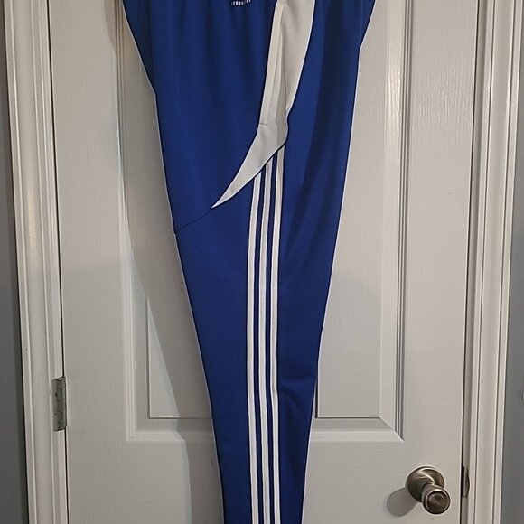 Adidas Tiro 24 Men's Size Large Blue White Tapered Soccer Track Pants IV7265 New - Picture 6 of 7